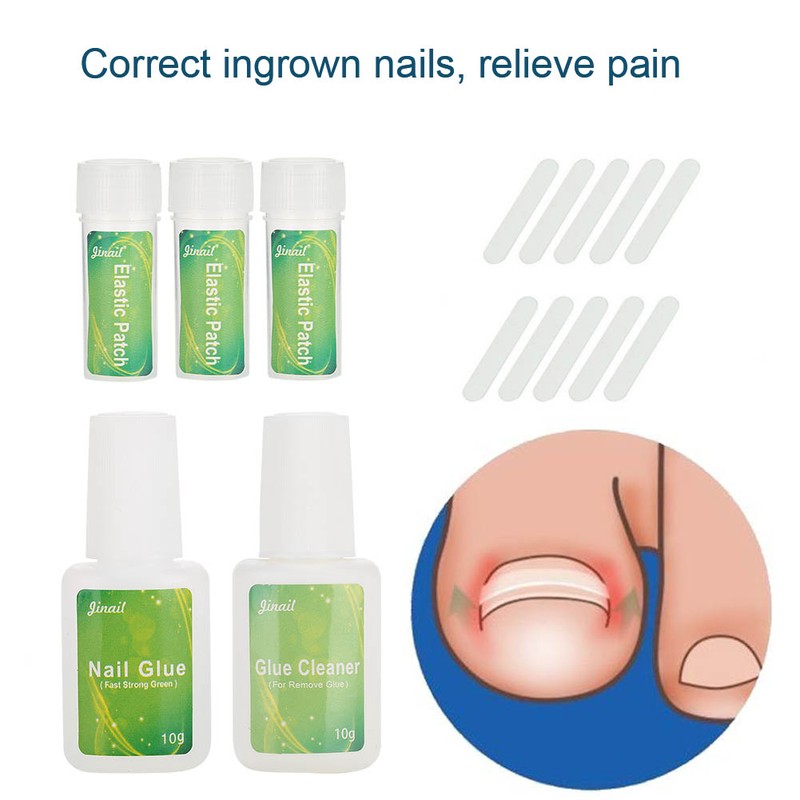 7Pcs Pedicure Ingrown Toenail Correction Recover Tool Set Nail Pusher