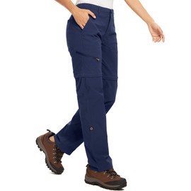 Women's Hiking Pants Convertible Lightweight Quick Dry Outdoor Travel Camping Safari Pants,2192,Blue,8