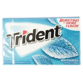 Trident Wintergreen Chewing Gum 14 sticks 12 Packs Free Shipping