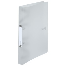 VON Leitz 42470001 A4 Ring Binder with 2 Rings Polypropylene Folder 30 mm Spine Width for 190 Sheets Ring Mechanism for School, Study and Household Pack of 5 White