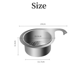 1Pcs Stainless Steel Sink Drain Strainer Basket, 2024 New Multifunction Hanging Sink Strainer Colander Drain Basket, Kitchen Sink Food Waste Filter and Vegetables Fruits Clean,Corner Sink Strainer