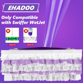 EHADOO Mop Pads Refill for Swiffer WetJet: 10 PCS Disposable Pad for Hardwood Muilt-Surface Floor Cleaning - Heavy Duty Refills Absorb & Lock Stains