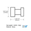 BVL Gold Robe Hook Brass Adhesive Towel Hook for Bathroom