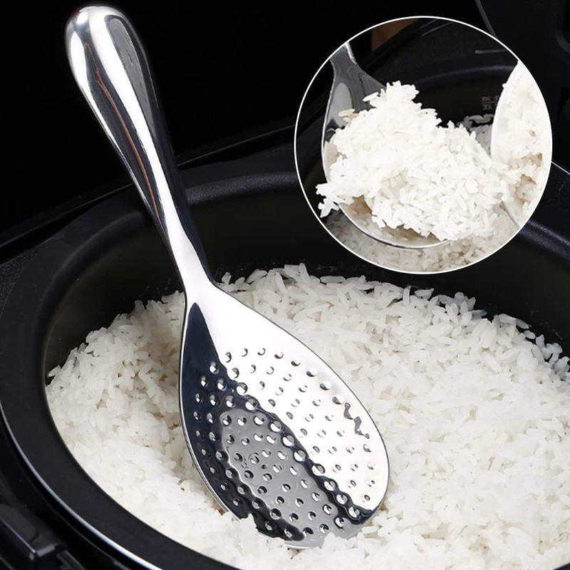 Rice Serving Spoon Stainless Steel Rice Paddle Scoop Non-Stick Rice