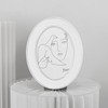 SWTHONY Oval 5 x 7 Picture Frames, Silver Modern 5