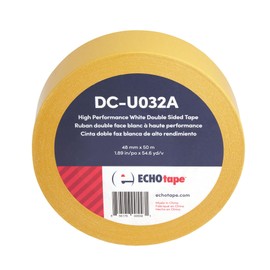 ECHOtape DC-U032A | White Heavy Duty Double-Sided Tape | Permanent Mounting and Bonding | Strong Indoor/Outdoor Double-Sided Tape | 1.89 in x 54.6 yds