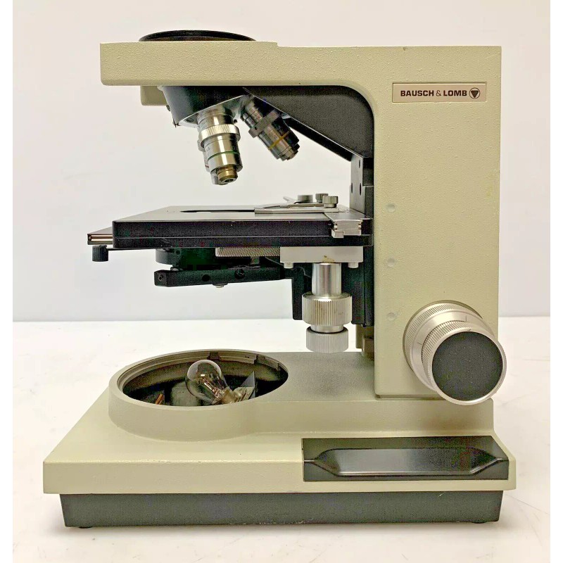 Bausch & Lomb Optilume Binocular Upright Microscope 31-32-13 W/ 3