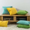 JUSPURBET Teal Green Velvet Throw Pillow Covers 55x55 CM Set