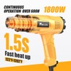 Heat Gun,1800W Fast Heat Up 122℉-1202℉,Heavy Duty in Compact Body,Steady