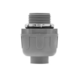 Maxxima 3/4 in. NPT Straight Liquid Tight Conduit Connectors, Non-Metallic Waterproof Nylon Conduit Fittings (10 Pack)
