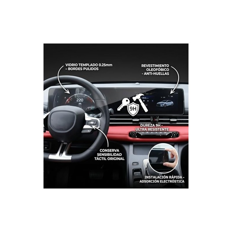 GV TECH Protector de pantalla de cristal templado compatible con