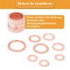 VIGRUE Set of 420 Copper Sealing Rings Assortment, Washers Copper
