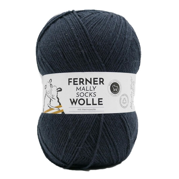 Ferner Wolle Mally Socks Uni, Merino Sockenwolle, Strumpfwolle mit Merinowolle
