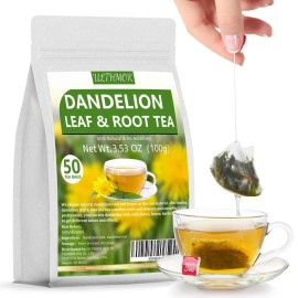 ULTHMOK Premium Dandelion Leaf & Root Tea,50 Tea Bags for Liver & Kidney Health, Roasted