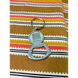 KEEN "American Built" Key Chain Fob Silver Tone Metal Bottle Opener Ring - NEW