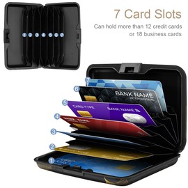 Credit Card Holder RFID Aluminum Wallet Card Case Mini Business Cards Holder Metal ID Case for Men Women, Ginkgo