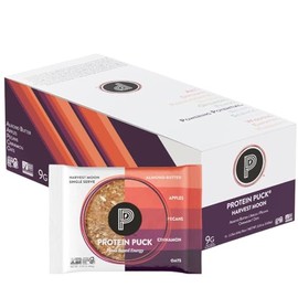 Protein Puck Plant Based Bars | Snacks with Vegan Protein | 16 Count | 2.25 oz Single Serve | Gluten Free, Non Dairy, Kosher Certified Non GMO Premium Healthy Bars | Harvest Moon