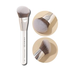 ALBEAUT 201 Angled Foundation Brush for Flawless Makeup Application Professional Liquid, Cream Powder Foundation Brush with Dense Bristles - Contoured for Precise Blending and Buffing