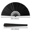 Oncpcare 2 Pcs Large Folding Hand Rave Fan, Chinese Kung