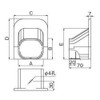 Inaba Denko SP-77-G Decorative Pipe Cover, Ceiling Cap, For Plumbing
