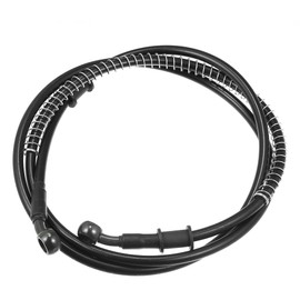 Motoforti 160cm 62.99" 10mm 28 Degree Motorcycle Braided Brake Clutch Oil Hoses Line Pipe Clutch Throttle Gas Line Fuel Pipe Black for ATV for Dirt Bike
