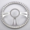 Flashpower 14'' Satin Billet Half Wrap 9 Bolts Steering Wheel