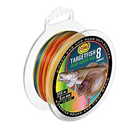 WFT TF8 Surf Deep Sea Multicoloured 300 m Sea Line for Pirk Fishing, Braided Fishing Line for Sea Fishing, Line for Norway, Diameter/Load Capacity: 0.20 mm/18 kg Load Capacity