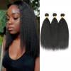 Kinky Straight Brazilian Hair Bundles - 22/24/26 Inch Human Hair
