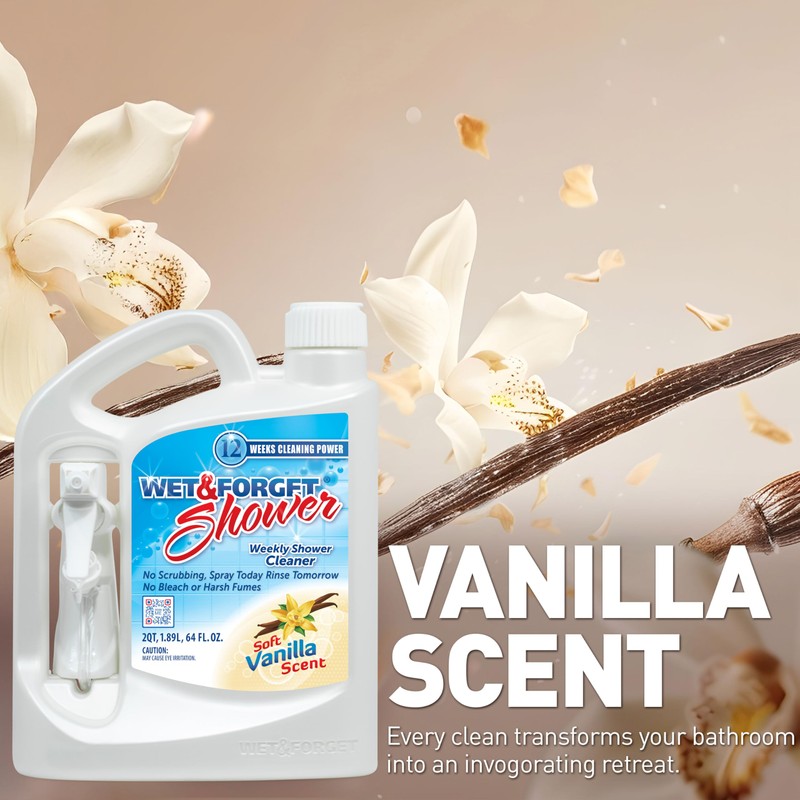 Wet & Forget Shower Cleaner Weekly Application Requires No Scrubbing,