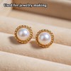 EMTPJAL 6mm Pearl Buttons, 50 Pack White Resin Sewing Buttons