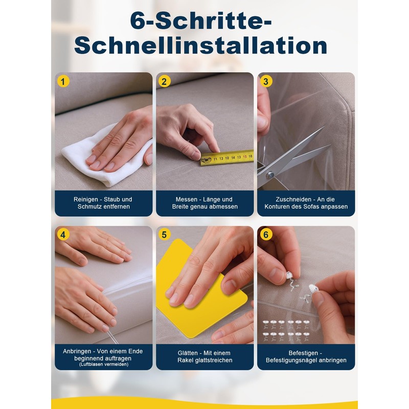 Sofa Scratch Protector 30cm x 500cm - Extra Long Clear