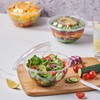FULING 32 oz. 150 Sets Clear Plastic Salad Bowls with