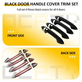 OCPTY 4PCS Door Handle Covers for 2013-2017 for Honda Accord,2016-2022 for Honda Pilot,2017-2022 for Honda Ridgeline Exterior Driver Side & Passenger Side Car Door Handle Covers Trim Kit Black