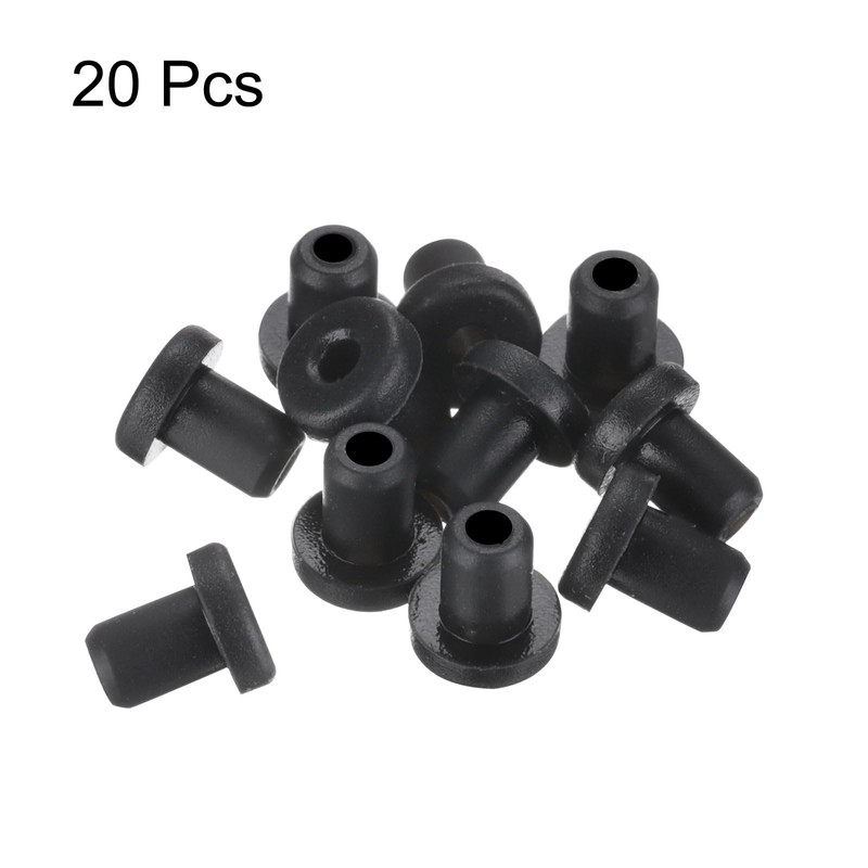 sourcing map 20Pcs T Shape Rubber Grommet Mount Dia 3mm