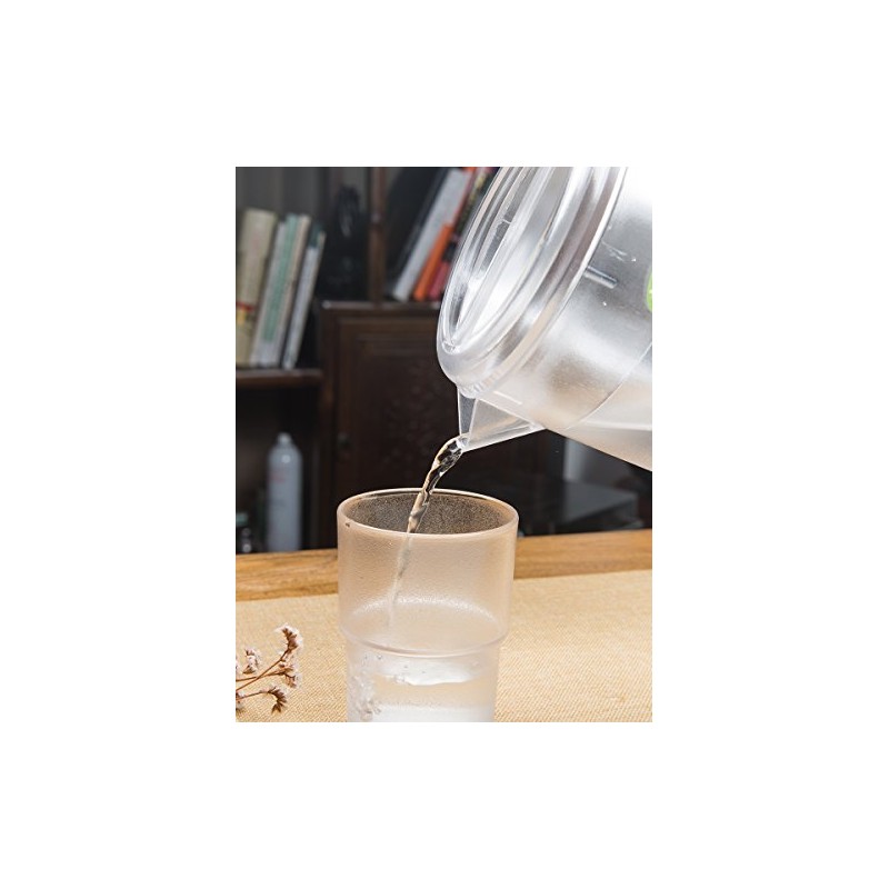 HERF Jarra de agua de plástico de policarbonato, 1,5 L,