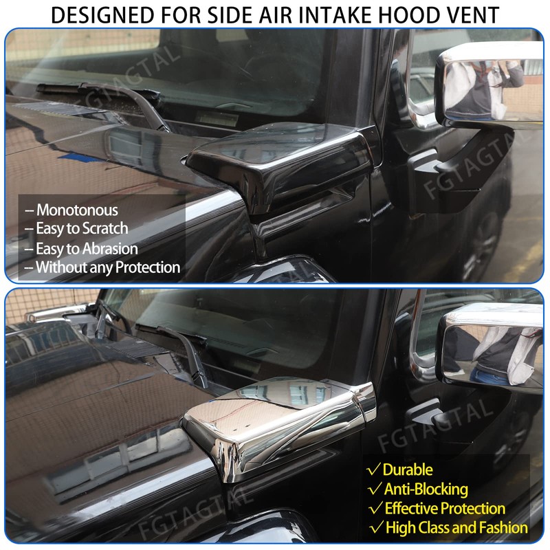 Side Air Intake Hood Vent Cover Compatible with Hummer H3