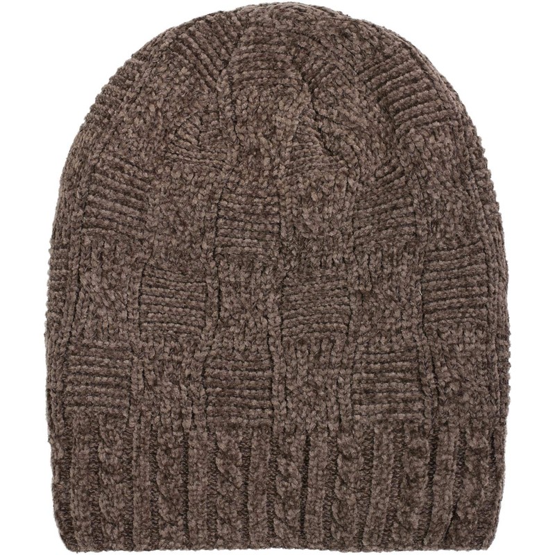 styleBREAKER Unisex Chenille Beanie Hat with Braided Pattern and Fleece