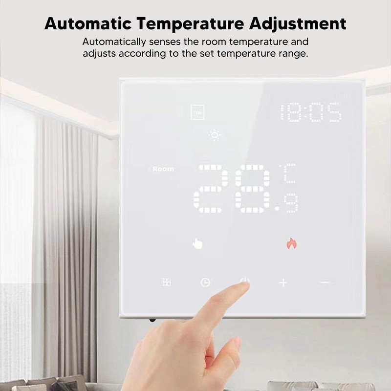Smart Home Thermostat White Color Touch Digital Thermostat for Home