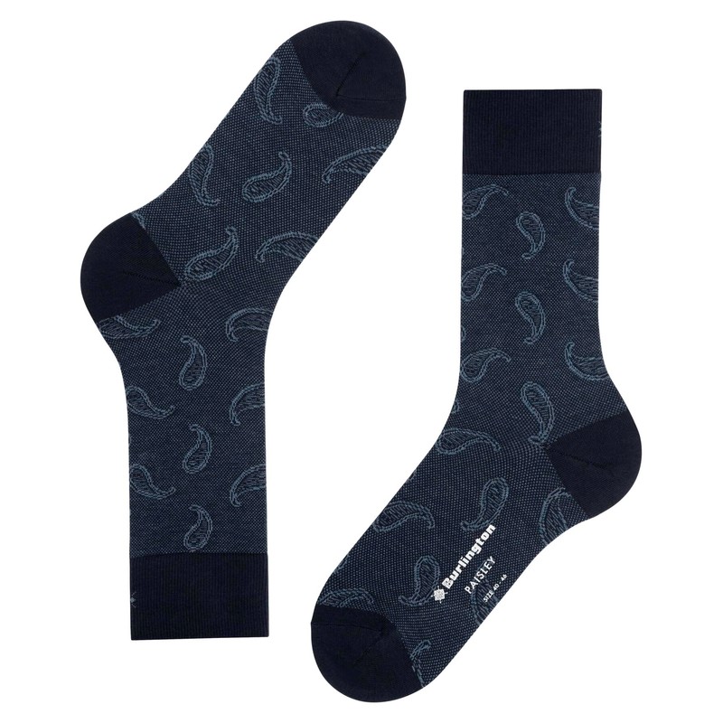Burlington Men's Paisley M So Cotton Patterned Socks, 1 Pair,