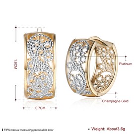 Dainty 14K Gold Silver Wide Filigree Small Hoop Earrings For Women Girls Fashion Huggie Hypoallergenic Hoops For Sensitive Ears