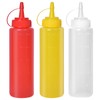 Doryum 3 Pack Plastic Squeeze Bottle, Condiment Squeeze Bottles with