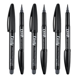 big mouth IPKN Lively Plus Pen Eyeliner 3 pieces - Black x3 / 입큰 라이블리 플러스펜 아이라이너 3개 - 블랙x3개
