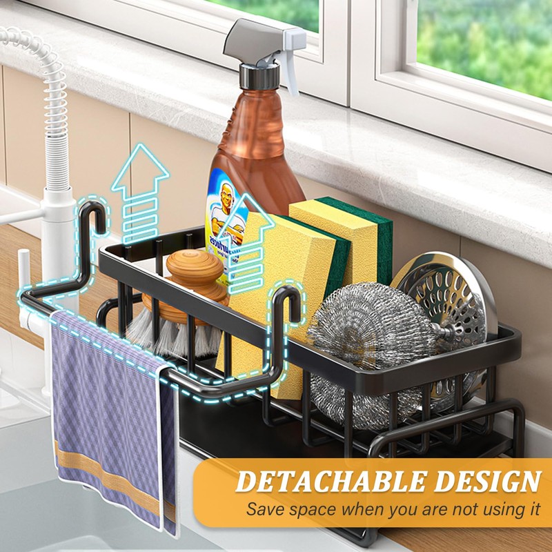 huipinghu Kitchen Sink Caddy Storage & Organisation, Sink Tidy, Accessories-Stainless