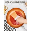 MICHELANGELO 10 Inch Copper Nonstick Frying Pan with Lid, Scratch