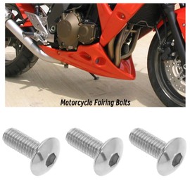 EMSea 20pcs M6x16mm Motorcycle Mounting Screws Replacement Compatible with Honda Compatible with Yamaha Motorcycle Fairing Screws