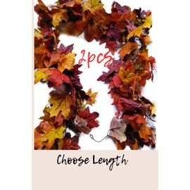 Fall Leaves Garland for Autumn Home Decorating - 2 pcs