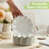 TAMAYKIM 12 Pieces 7 Inch Porcelain Dessert Plates, Wavy Rim
