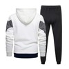 Men's Hooded Athletic Tracksuit Casual 2 Pieces Suits Color Block