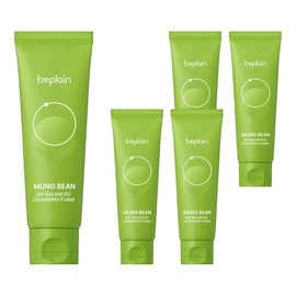 Be Plain [Vegan Beauty] B.Plain Mung Bean Mild Acidic Cleansing Foam, 80ml, 5 Pieces / [비건뷰티] 비플레인 녹두 약산성 클렌징폼, 80ml, 5개