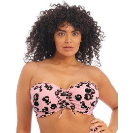 Elomi Swim Leopard Bandeau Plus Size Kambuku Pink, Pink, 40J